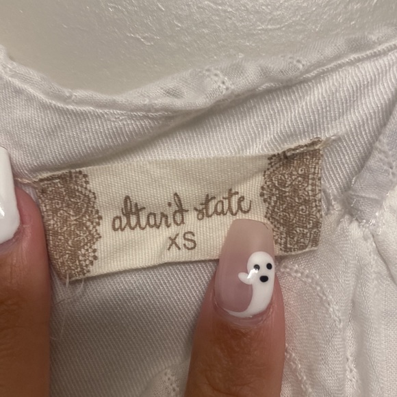 White Altar’d State Floral Form Fitting Short Dress - Picture 4 of 6